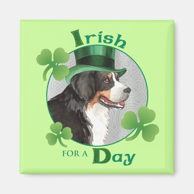 St. Patrick's Day Berner Magnet (Front)