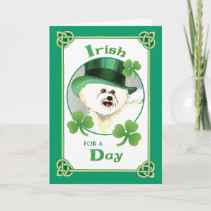 St. Patrick's Day Bichon Card