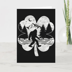 St Patricks Day Bigfoot Irish Sasquatch Saint Padd Card
