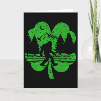 St Patricks Day Bigfoot Irish Sasquatch Saint Padd Card