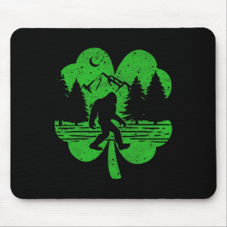 St Patricks Day Bigfoot Irish Sasquatch Saint Padd Mouse Pad