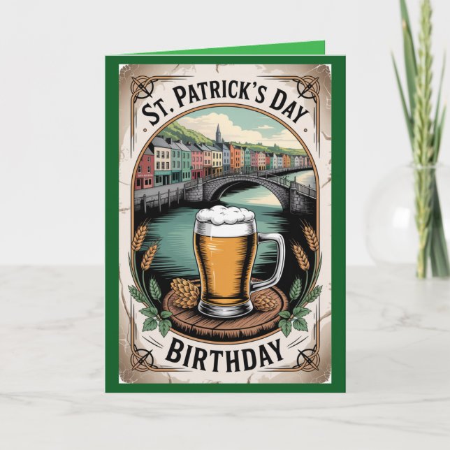 St. Patrick's Day Birthday Card (Front)