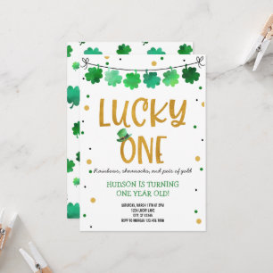 St. Patrick's Day Birthday Invitation Lucky One