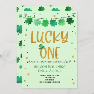 St. Patrick's Day Birthday Invitation Lucky One