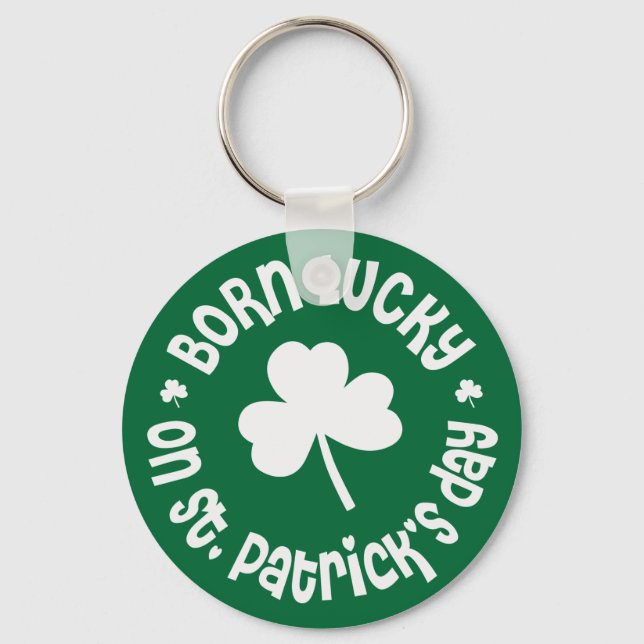St Patricks Day Birthday Keychain (Front)