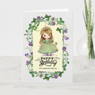 St. Patrick's Day Birthday. Little Irish Princess Card