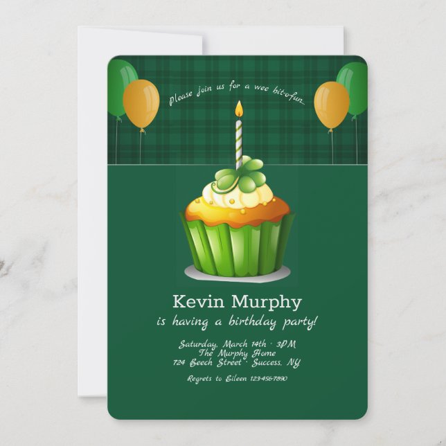 St. Patrick's Day Birthday Party Invitation (Front)