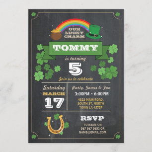 St. Patricks Day Birthday Party Invite 3 4 5 6 7 8