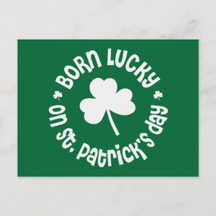 St Patricks Day Birthday Postcard