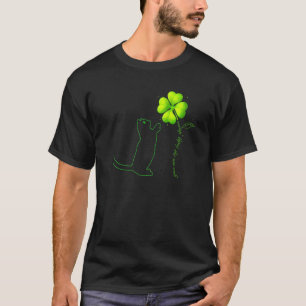 St Patricks Day Black Cat My Lucky Charm Shamrock T-Shirt