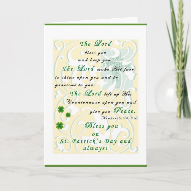St. Patrick's Day Blessing Greeting Card (Front)