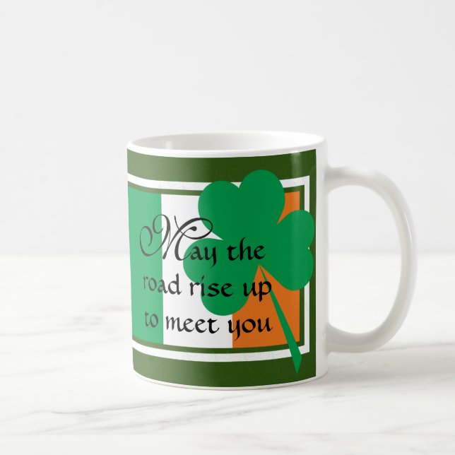 ST PATRICK'S DAY Blessing MAY THE ROAD RISE UP Coffee Mug (Right)