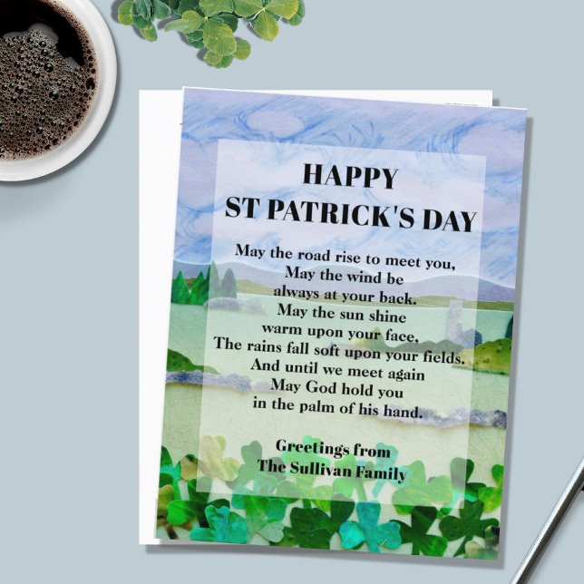 St Patrick's Day Blessing Postcard (Creator Uploaded)