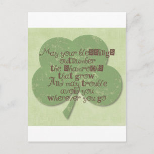 St. Patricks Day Blessing Postcard