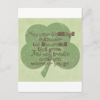 St. Patricks Day Blessing Postcard