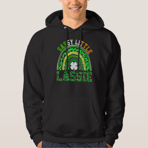 St Patricks Day Boho Leopard Rainbow Sassy Little Hoodie