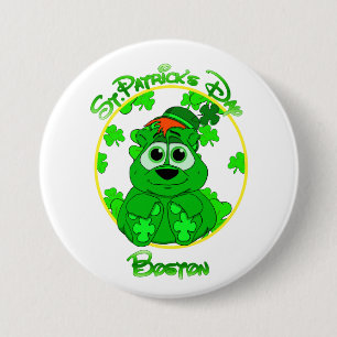 St Patrick's Day Boston feat Lil Clover 3 Inch Round Button