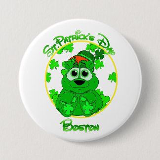 St Patrick's Day Boston feat Lil Clover 3 Inch Round Button