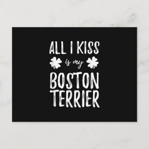 St Patricks Day Boston Terrier Dog Mom Funny Irish Holiday Postcard
