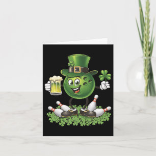 St. Patrick's Day Bowling Drinking Beer Lover Play Card