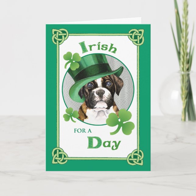 St. Patrick's Day Boxer Card (Front)
