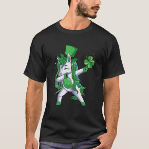 St Patricks Day Boys Dabbing Unicorn Leprechaun Le T-Shirt