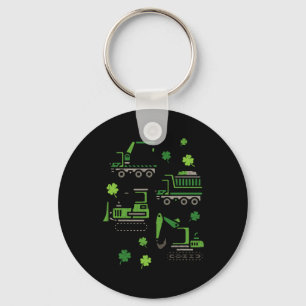 St Patricks Day Boys Kids Toddler Construction Tru Keychain