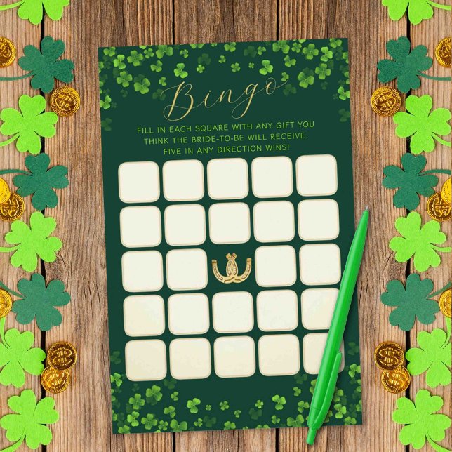St. Patrick's Day Bridal Shower Bingo Game (Creator Uploaded)