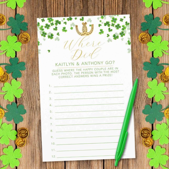 St. Patrick's Day Bridal Shower Where Did They Go? (Creator Uploaded)