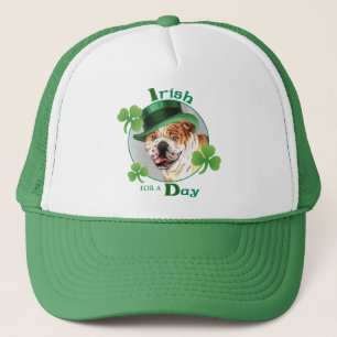 St. Patrick's Day Bulldog Trucker Hat