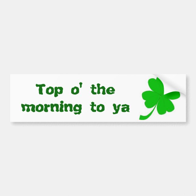 St Patrick's Day Bumper Sticker (Front)