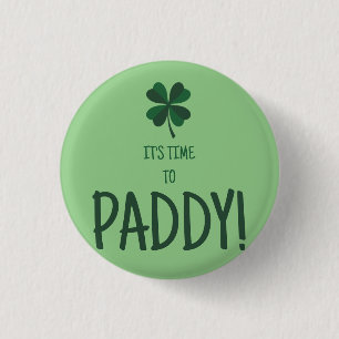 St. Patrick's Day Buttons, Green 1 Inch Round Button