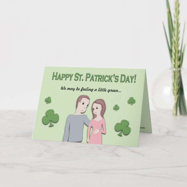 St. Patricks Day Card and Pregnancy Announcement (Front)