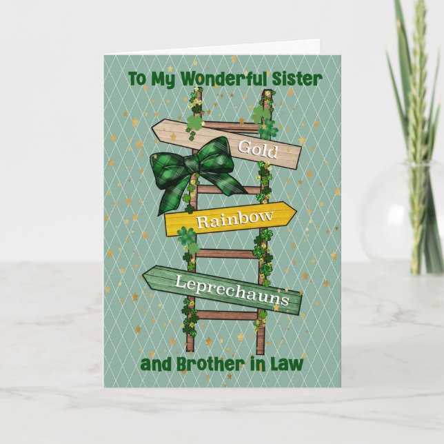 St Patricks Day Card for Sister & Brother in Law (Front)