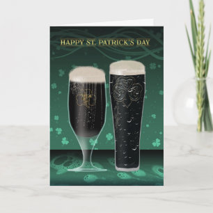 St. Patrick's Day Card Two Pints of Irish Beer