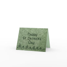 St. Patrick's Day card with Shamrock border design
