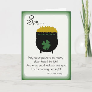 St. Patrick's Day Cards for Son