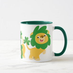 St Patrick's Day Cartoon Lions mug