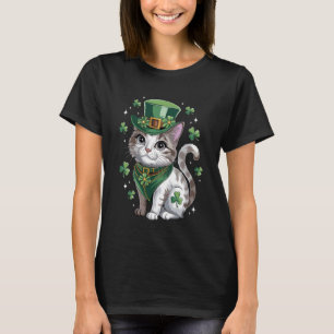 St Patricks Day Cat Leprechaun St Paddys Day St Ca T-Shirt