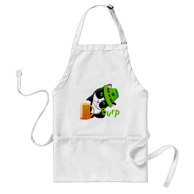 St. Patrick's Day Cat Standard Apron (Front)