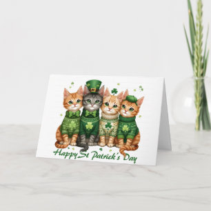 St. Patrick's Day Cats Card