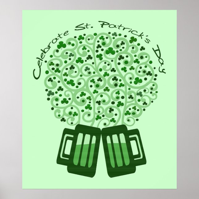 St. Patrick's Day Celebration Art Poster Print (Front)