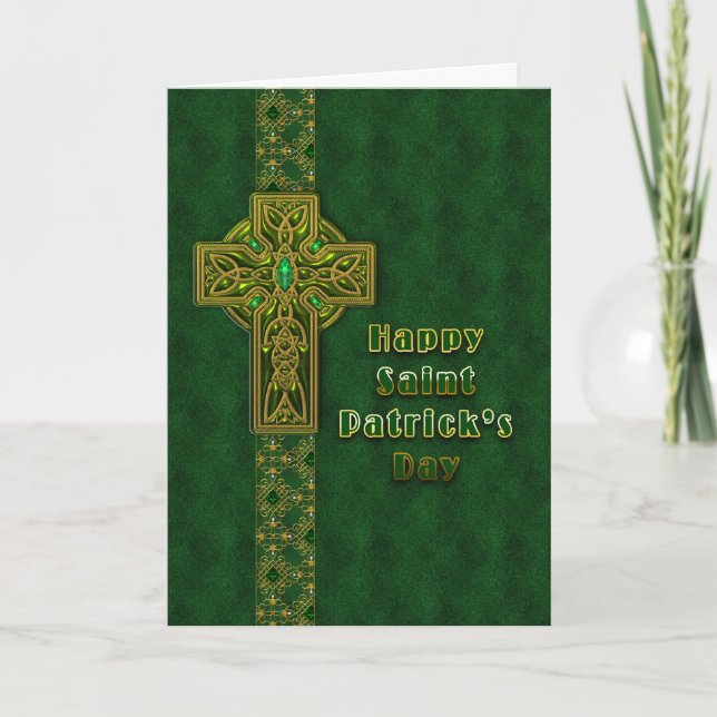 St. Patrick's Day - Celtic Cross Card (Front)