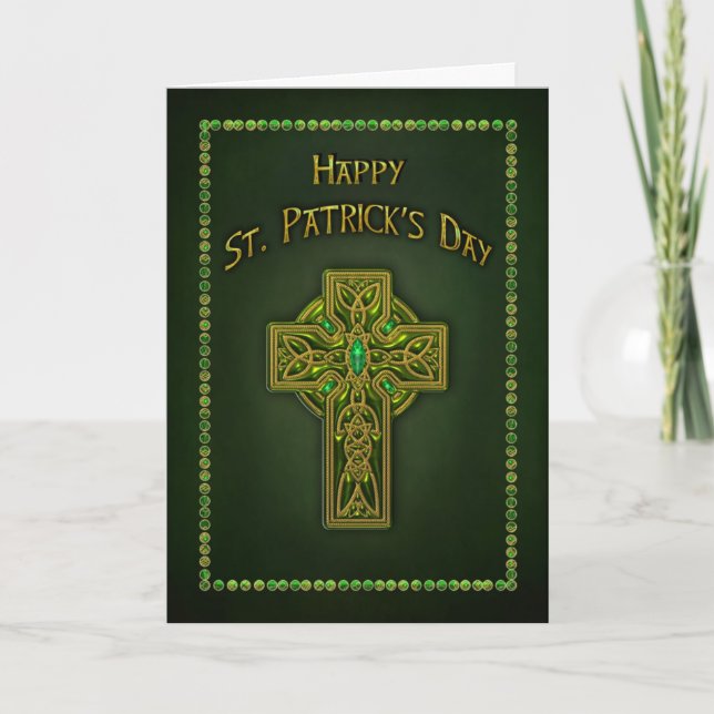 ST. PATRICK'S DAY - CELTIC CROSS CARD (Front)