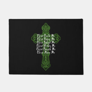 St Patrick's Day Celtic Cross Prayer Christian Att Doormat