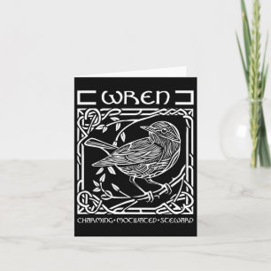 St Patricks Day Celtic Knot Zodiac Wren June 10 - Card