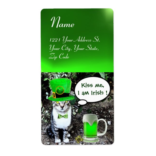 ST PATRICK'S DAY CHAT AVEC BIÈRE IRLANDAISE VERTE (Devant)