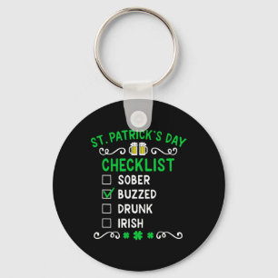 St Patricks Day Checklist 1 Keychain