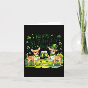 St patrick's day chihuahua dog card