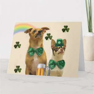 St Patrick's Day Chihuahuas Card